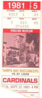 Arizona Cardinals vs. Tampa Bay Buccaneers Gameday ticket BuccaneersFan