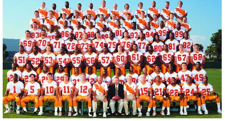 1995 Season 20 Tampa Buccaneers Team Picture