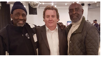 BuccaneersFan.com founder WP Rader with Solomon Brannan who played in first Super Bowl and prior Buccaneers player #25 Bobby Howard