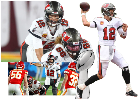 BuccaneersFan.com Tom Brady Quarter Back #12 Tampa Bay Buccaneers Super Bowl LV Champions